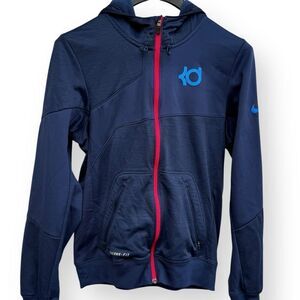Nike Kd Accelerate Hero Basketball Hoodie Full Zip Blue Jacket Sweatshirt size S